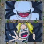 FMA- 59euros , peinture acrylique sur toiles (diptyque), 39cm par 40cm