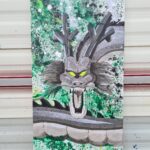 Shenron Explosif NB- 153 euros ,peinture sur toile- 40cm par 80cm