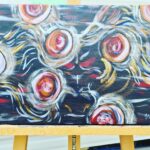 Shenron Van Gogh- 90euros , peinture sur toile- 54,5cm par 38cm