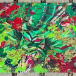 Shenron Explosif- 45euros , peinture sur carton toilé, 30cm par 25cm