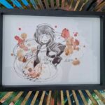 Kyoka Jiro (MHA)- 26euros , stylo sur cançon sous cadre format A4