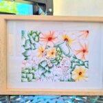 Bulle bizarre floral- 32euros, stylo sous cadre A4