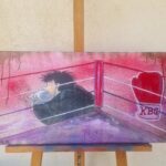 Ippo 129euros 75cm par 36,5cm, peinture sur toile