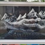 Montagne enneigée- 34euros, peinture et pastel sur cançon, format A4