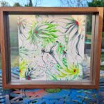 L fleural - 38euros (death note), stylo sous cadre A4 (beau cadre)