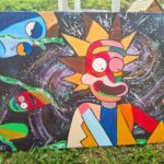 Rick et Morty en cubisme- 120euros, sur toile- 55cm par 39cm