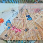 Bulma VS C18 squash- 79euros Peinture, sur toile- 50cm par 40cm