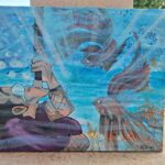 Ninja Murasaki DB, sur toile- 46cm par 38cm