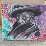 Picasso en pop art- 42euros Œuvre réalisée à la peinture acrylique sur toile, format 20x30cm